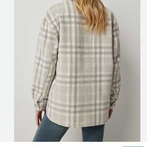 Express Utility Jacket in Gray and White